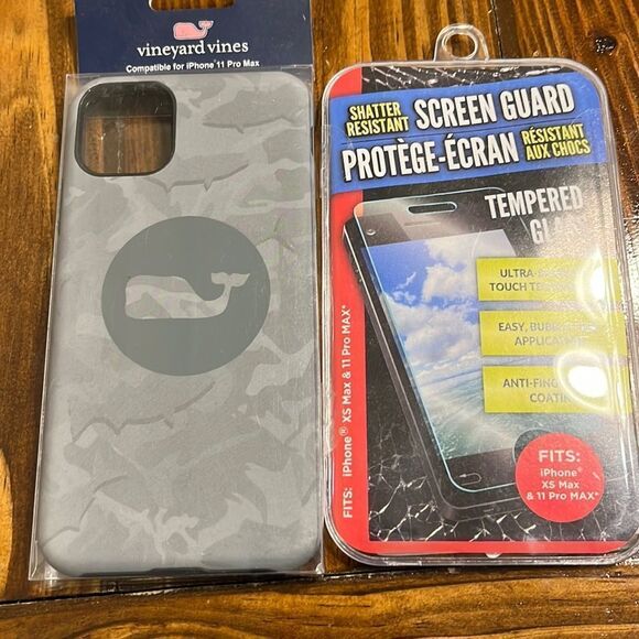 NWT Vineyard Vines Grey Camo I Phone 11 Pro Max Phone Case